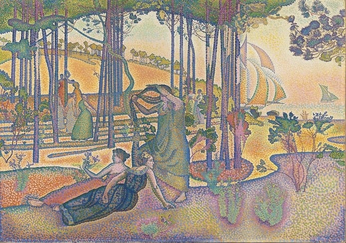 Painting by Henri-Edmond Cross titled The Evening Air, 1893