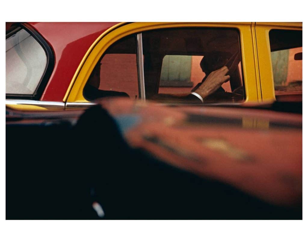 Taxi by Saul Leiter, one of the most famous color photographers