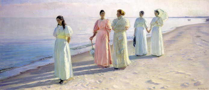 A stroll on the beach by Michael Ancher, one of the Skagen painters