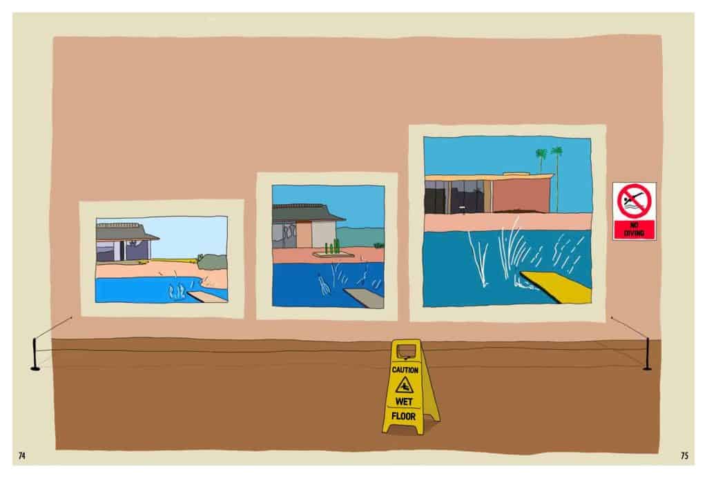 Page from ‘Hockney: A Graphic Life' by Simon Elliott